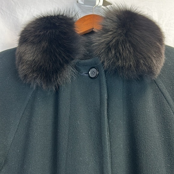 Glamorous Marvin Richards Lambswool Full Length Black Winter Coat with F… - Picture 5 of 12